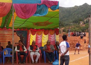 रामेछापमा जिल्ला स्तरीय पुरुष भलिबल प्रतियोगिता सुरु, बुधबार पाँच खेल सम्पन्न