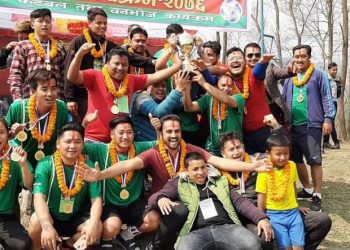 आबुखैरेनीमा भएको नवौं संस्करणको खेलमा नेपाल बजार बिक्री प्रतिनिधि संघ बिजयी