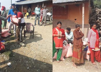 लकडाउनका कारण समस्यामा परेका नागदहका विपन्न परिवारलाई काँग्रेले गर्‍यो खाद्यन्न सहयोग