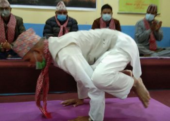 मन्थलीमा पनि योग दिवस मनाइयो