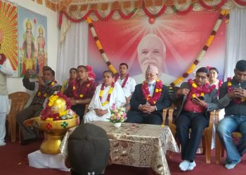 ब्रम्ह्कुमारी राजयोग सेवा केन्द्र मन्थलीमा झण्डोत्तोलन र प्रवचन