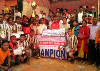 पुरुष भलिवलको उपाधि  मन्थली ११ ले उचाल्यो