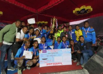 दोस्रो माझी गोल्ड कपको उपाधि आयोजक रामेछाप – “ए” समुहले उचाल्यो