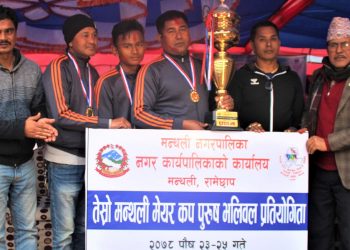 मेयर कपको उपाधि मन्थली वडा नंं १ ले जित्यो