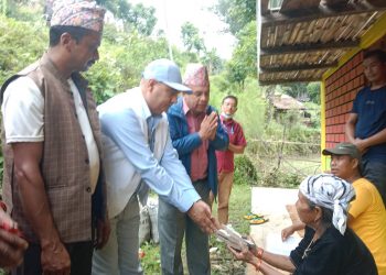 चट्याङ्मा मुत्यु भएकालाई सिडियोले घरमै पुर्याए राहत