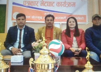 मन्थलीमा वागमती प्रदेश स्तरीय पुरुष भलिवल प्रतियोगिता