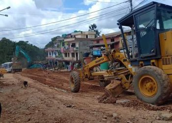 रामेछाप बजारको अस्तव्यस्त सडक निर्माणको काम सुरु 