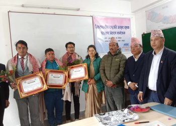 रामेछापका तीन कृषक राष्ट्रपति उत्कृष्ट पुरस्कार बाट सम्मानित 