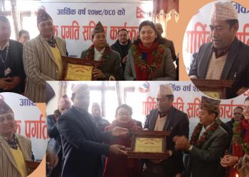 जिल्ला समन्वयको  समीक्षामा सुशासनको खोजी ८ पालीका मध्य  रामेछाप र मन्थली नगर  सम्मानित 