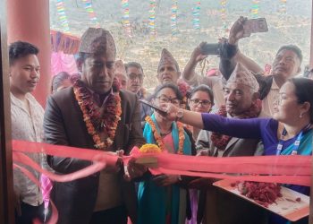 मन्थली न.पा वडा नं–७ को नव निर्मित वडा कार्यालय भवनको उद्घाटन