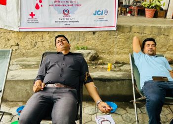 बिश्व योग दिवश–२०८१ का अवसरमा मन्थलीमा रक्तदान