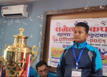 मन्थलीमा फुटवल प्रतियोगिता हुँदै