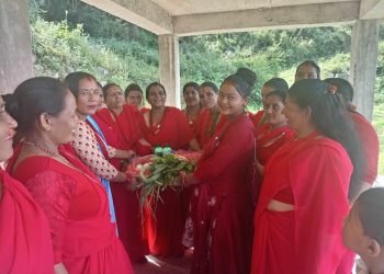 खाँडादेवी गाँउपालिकामा गर्भवती पोषण नाङ्लो कार्यक्रम