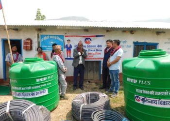  विद्यालयले  पाइप र टयाँकि पाएसँगै अभिभावक उत्साहित 