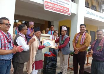कठजोर माविका पूर्व शिक्षकहरु सम्मानित