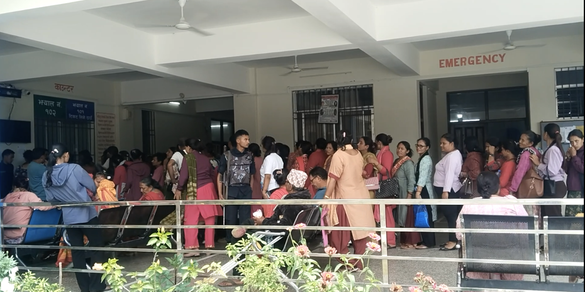 एक दिने निःशुल्क स्वास्थ्य शिबिरमा एक हजार पचपन्न जना लाभान्वित