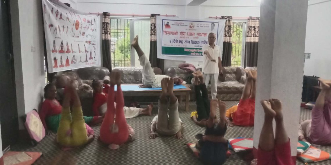 चिसापनिमा योग साधना केन्द्र सँचालन पछि स्थानियहरु उत्साहित